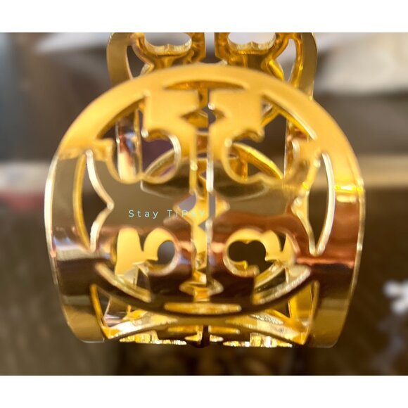 Tory Burch Gold Miller Bangle Bracelet - Picture 4 of 8